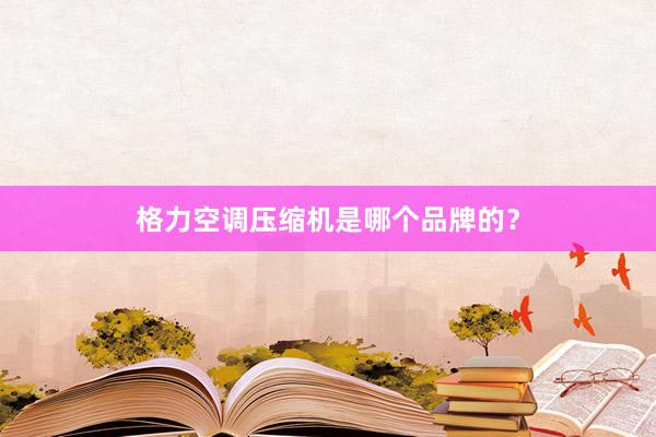 格力空调压缩机是哪个品牌的？